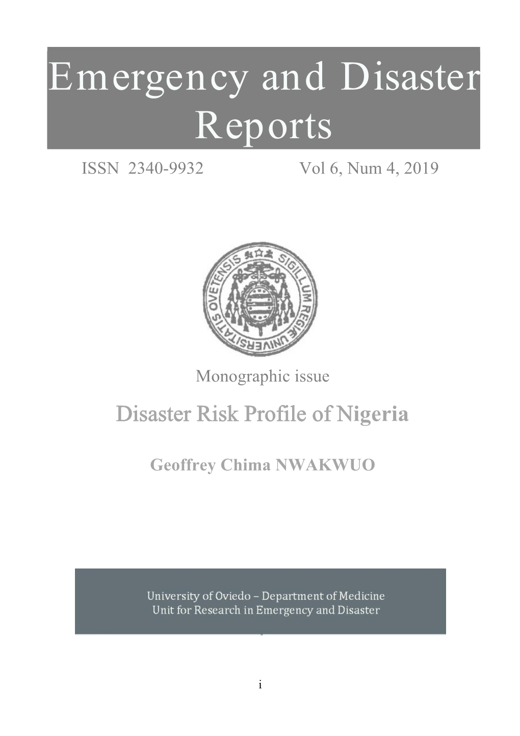 Nwakwuo Gc Nigeria Disaster Risk Profile 14748