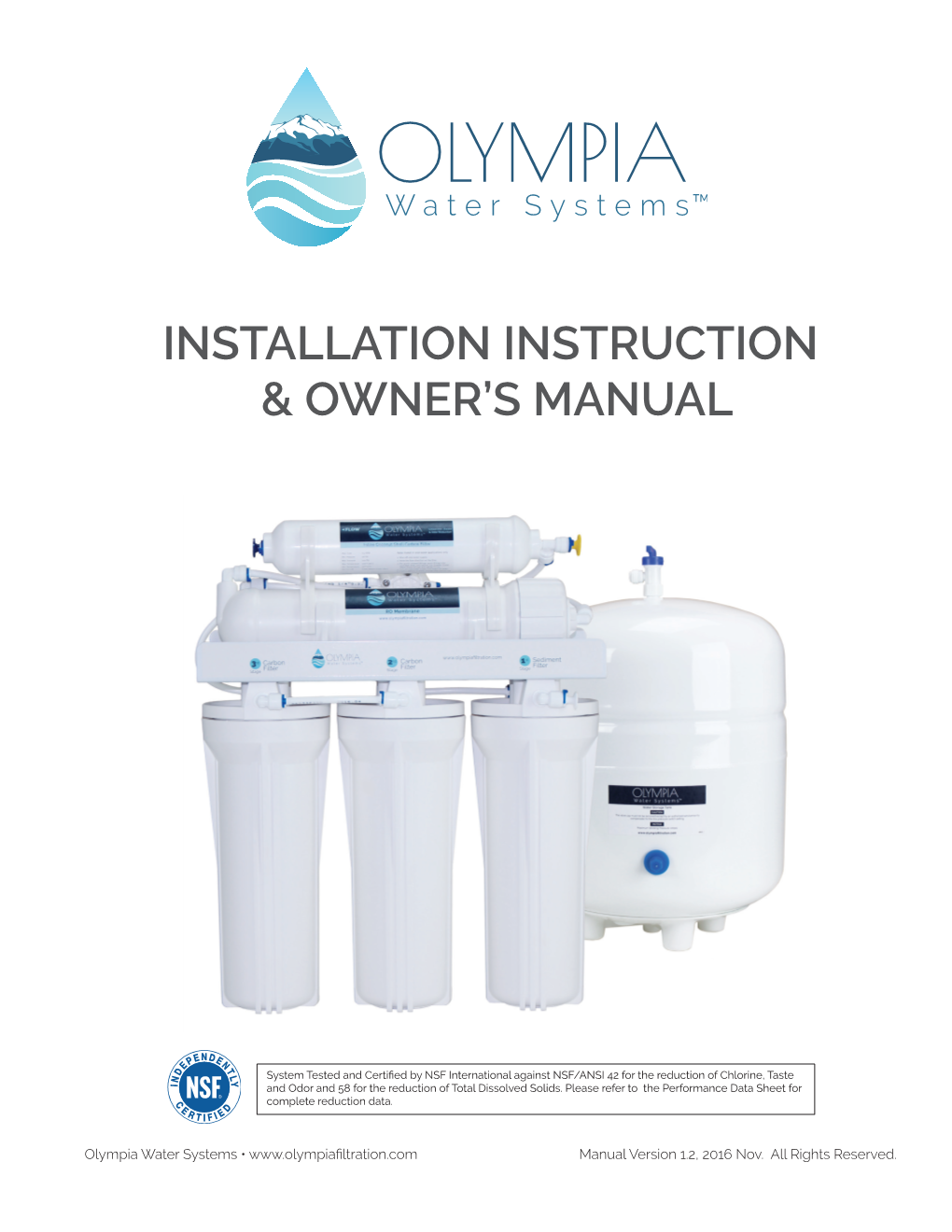 Installation Instruction & Owner's Manual