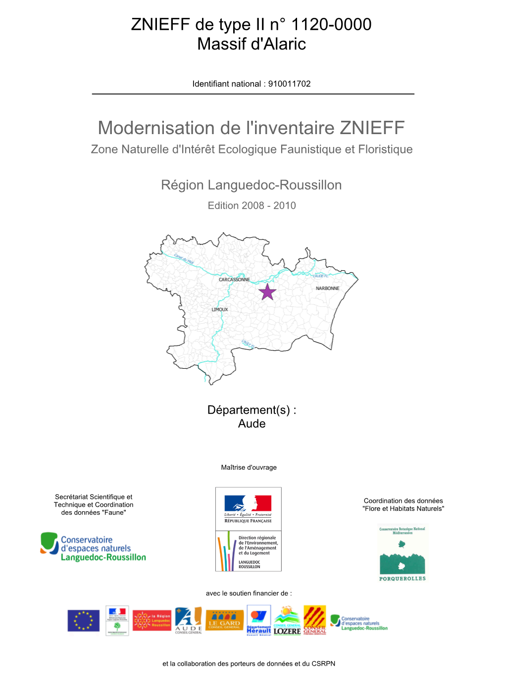 Fiche ZNIEFF Languedoc-Roussillon