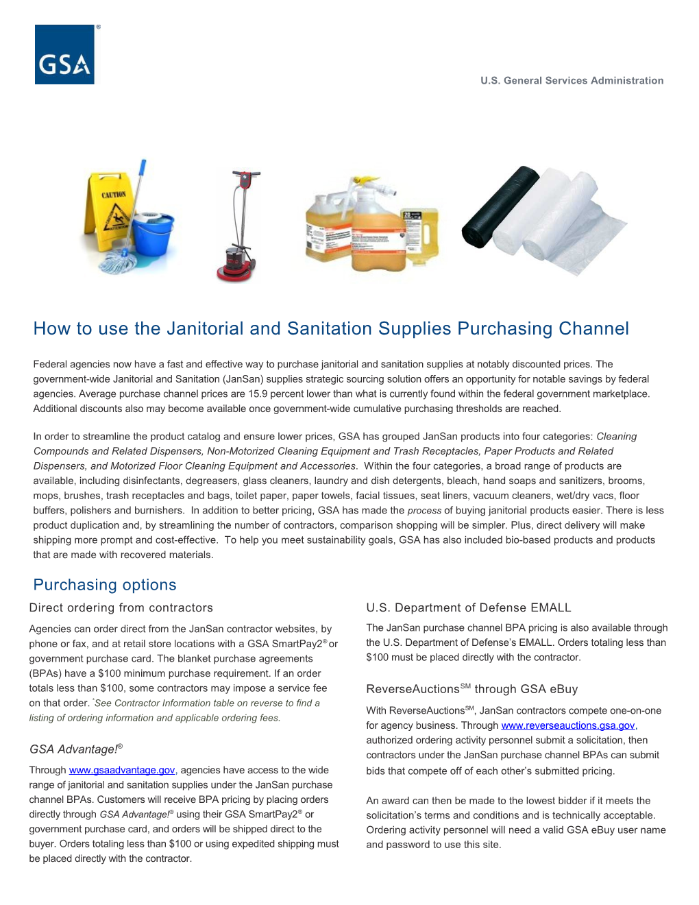 How to Use the Janitorial and Sanitation Supplies Purchasing Channel