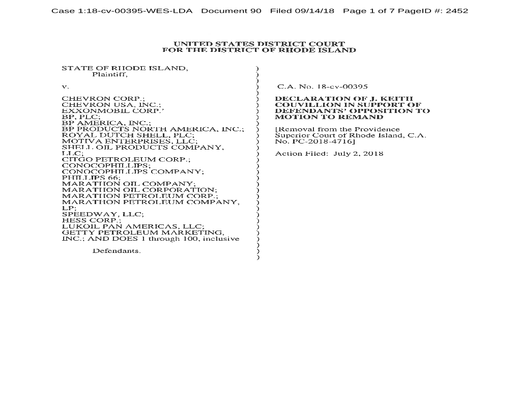 Case 1:18-Cv-00395-WES-LDA Document 90 Filed 09/14/18 Page