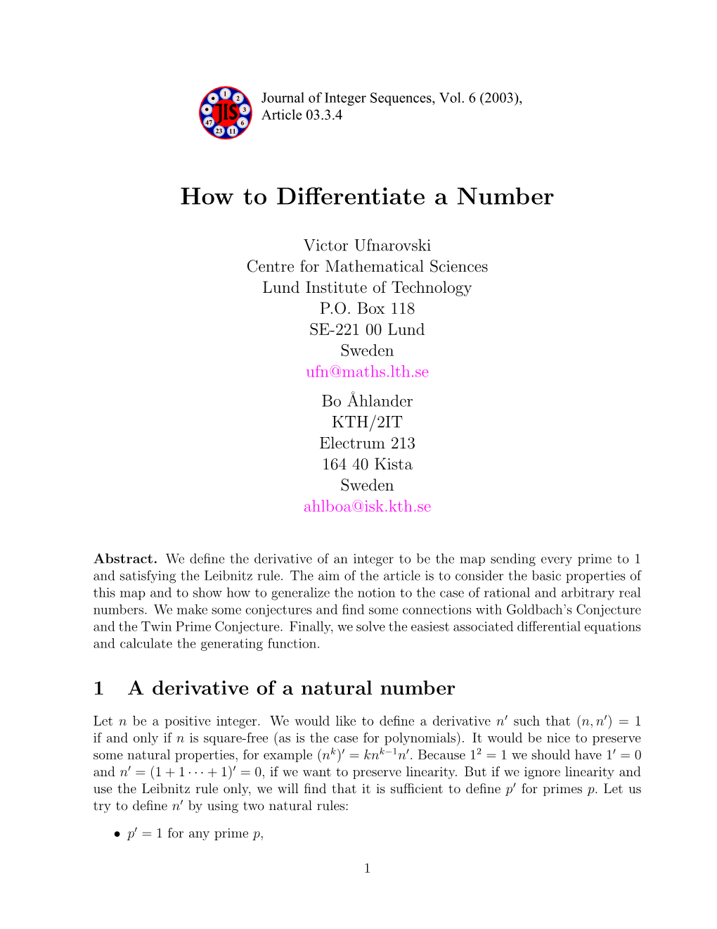 How to Differentiate a Number