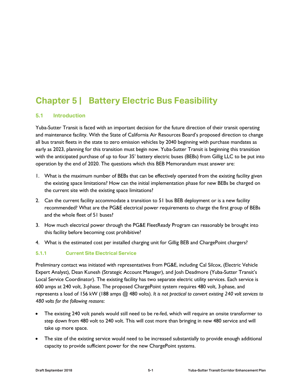 Chapter 5 | Battery Electric Bus Feasibility