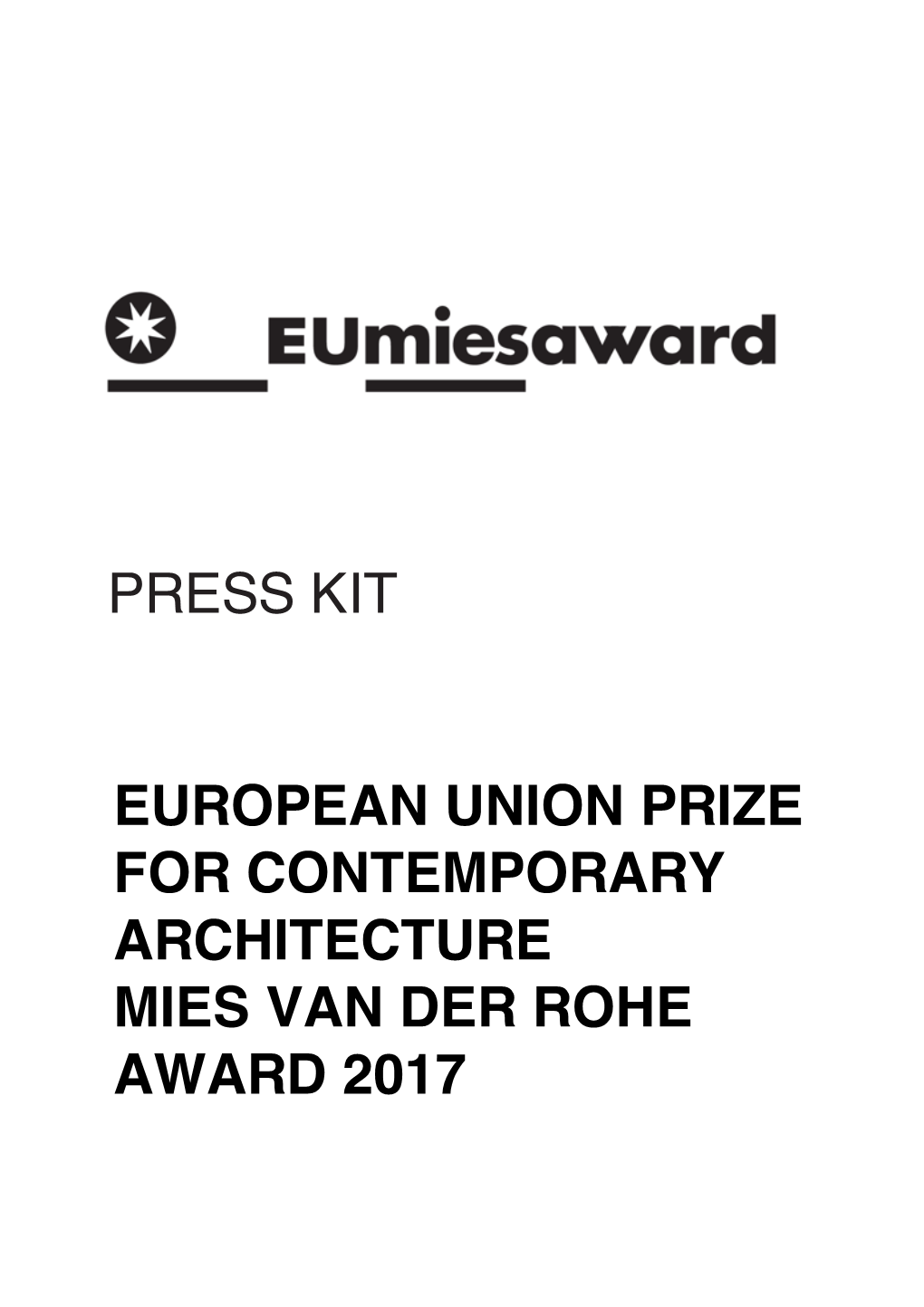 Press Kit European Union Prize for Contemporary