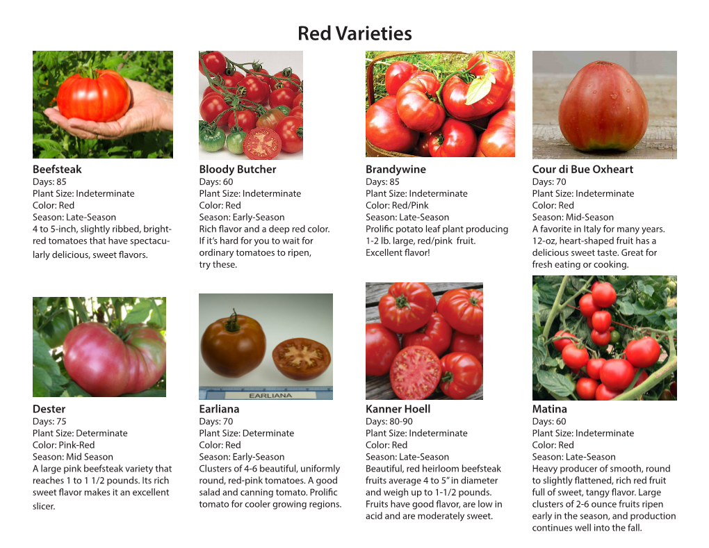 Red Varieties