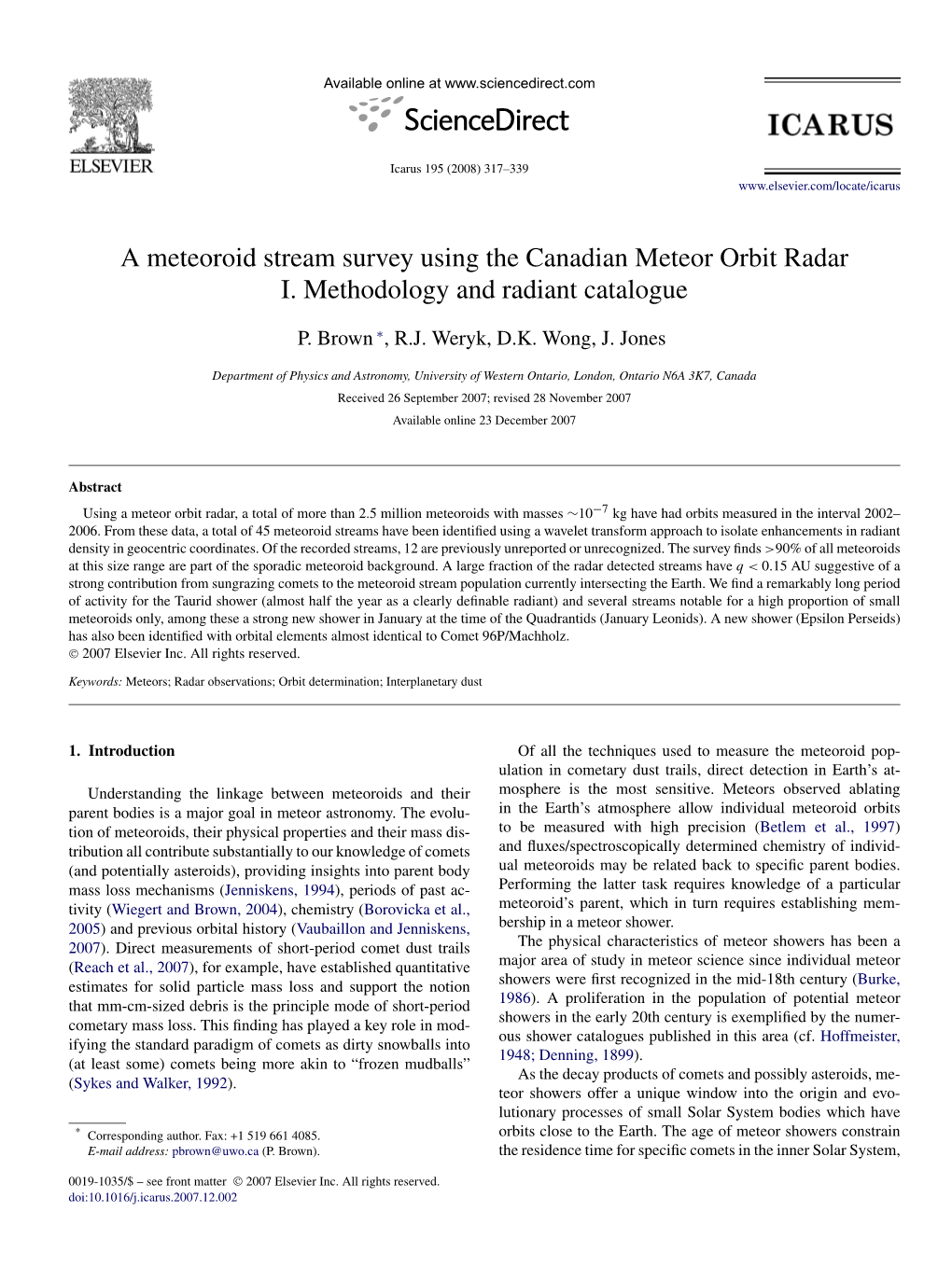 A Meteoroid Stream Survey Using the Canadian Meteor Orbit Radar I. Methodology and Radiant Catalogue