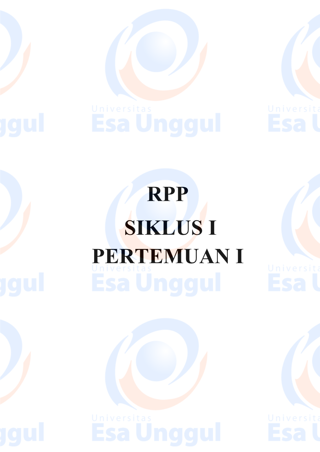 Rpp Siklus I Pertemuan I Rencana Pelaksanaan Pembelajaran