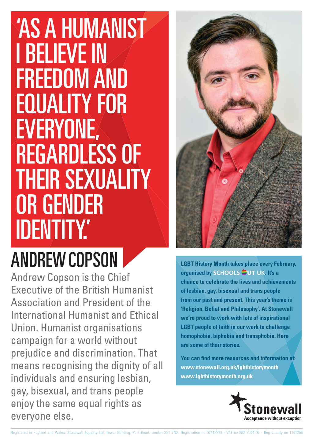 ANDREW COPSON LGBT History Month Takes Place Every February, Organised by SCHOOLS UT UK