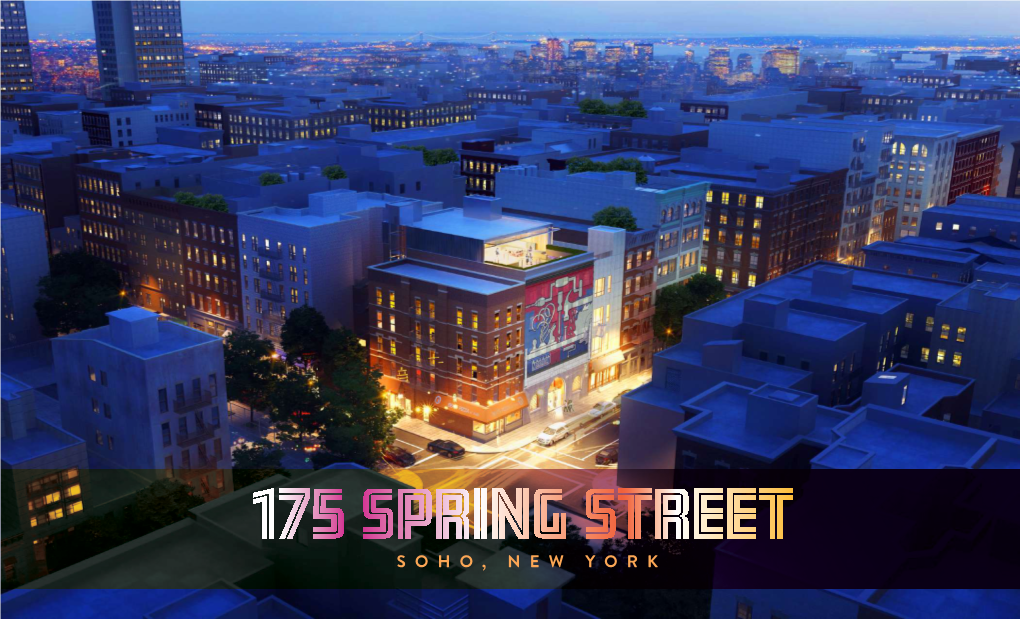 175 Spring Street Soho, New York One of a Kind Signage and Retail Opportunity in Soho