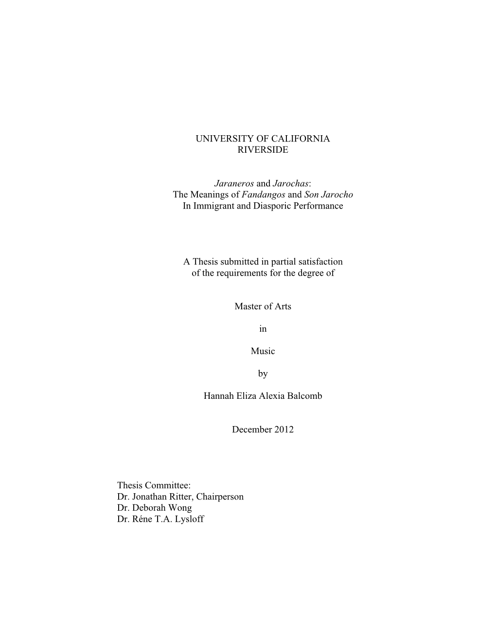 The Meanings of Fandangos and Son Jarocho in Immigrant and Diasporic Performance