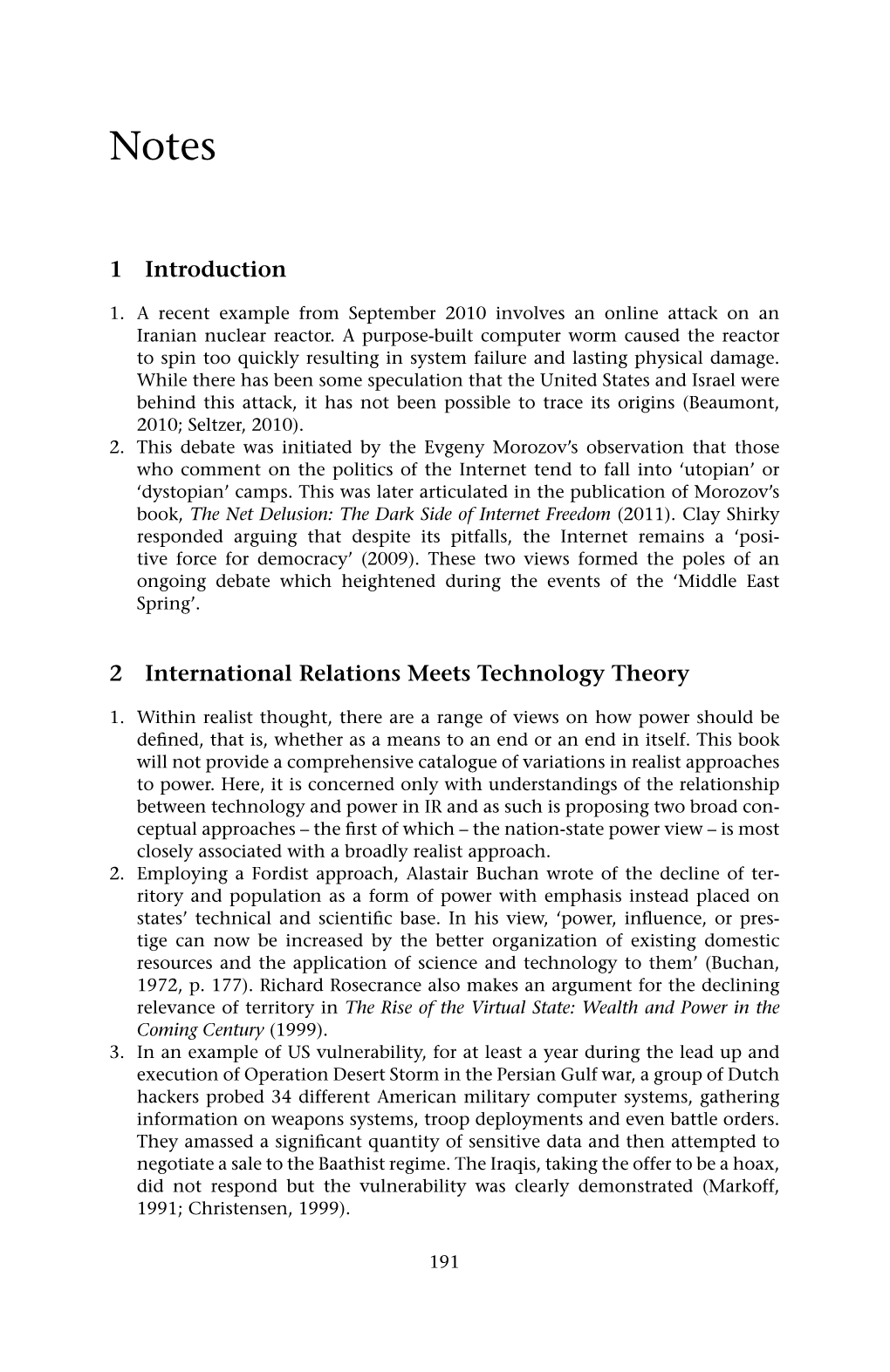 1 Introduction 2 International Relations Meets Technology Theory