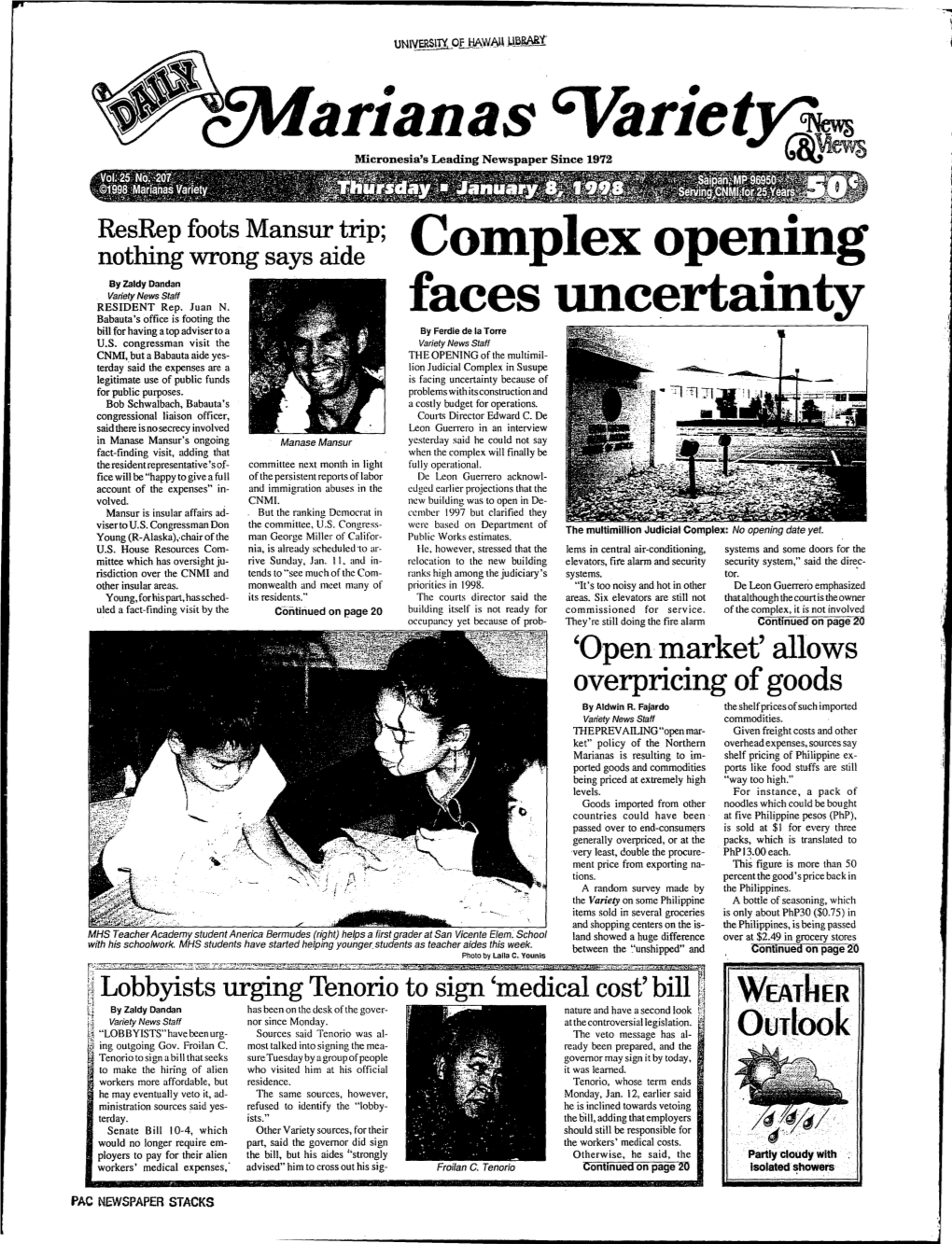 Arianas ~Riet~~ Micronesia's Leading Newspaper Since 1972 ~ VS