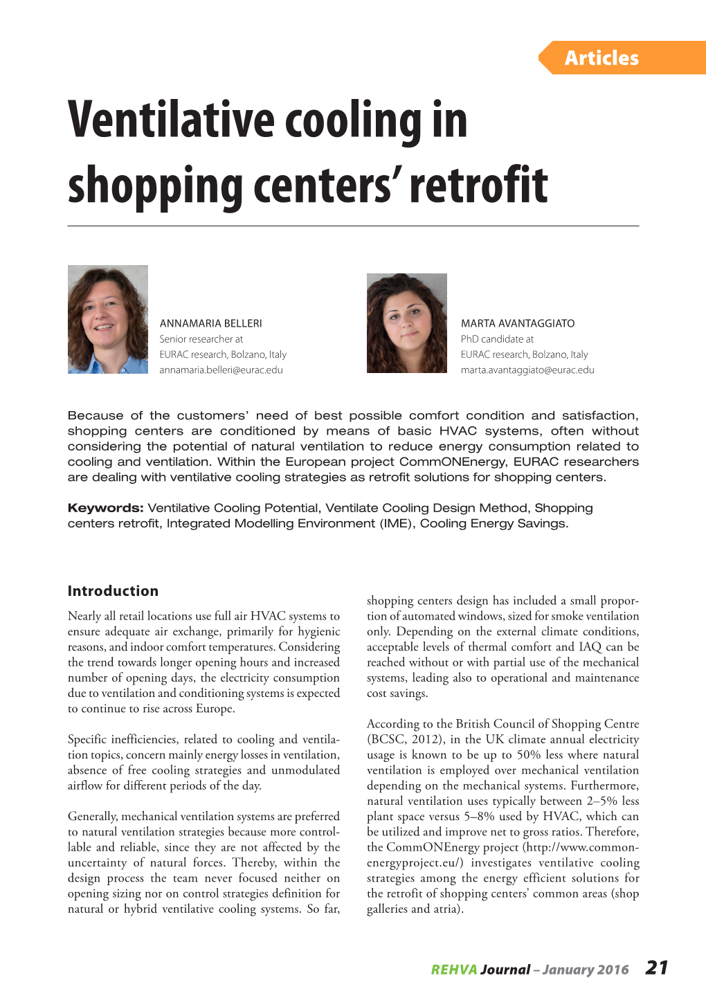 Ventilative Cooling in Shopping Centers' Retrofit