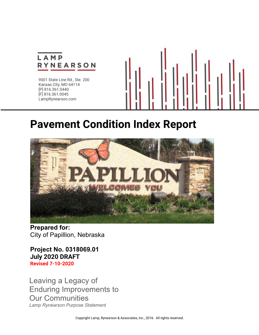Pavement Condition Index Report