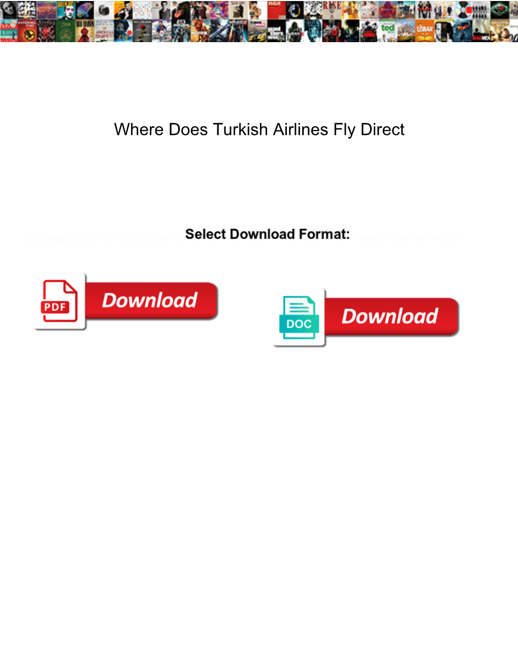 Where Does Turkish Airlines Fly Direct
