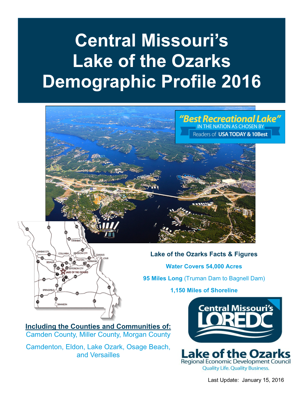 Central Missouri's Lake of the Ozarks Demographic Profile 2016