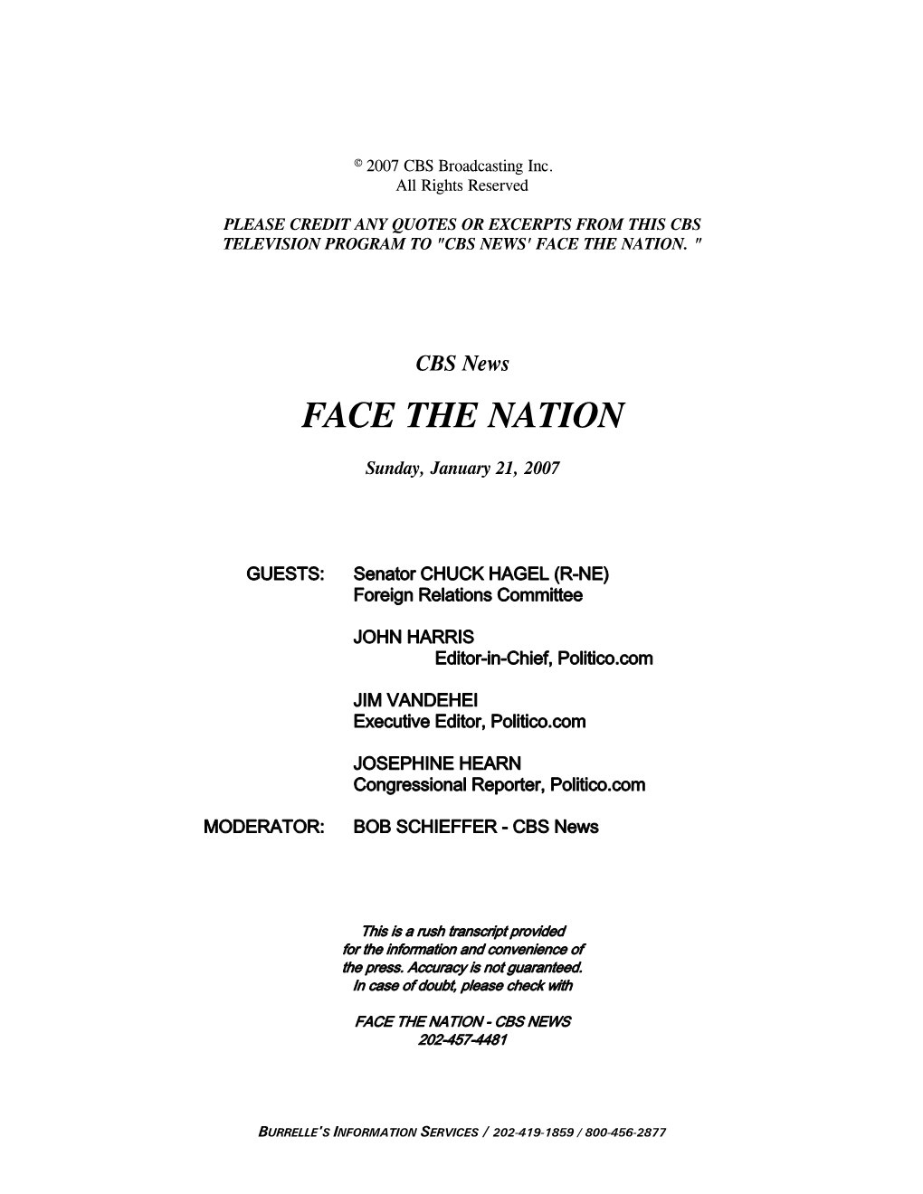 Face the Nation