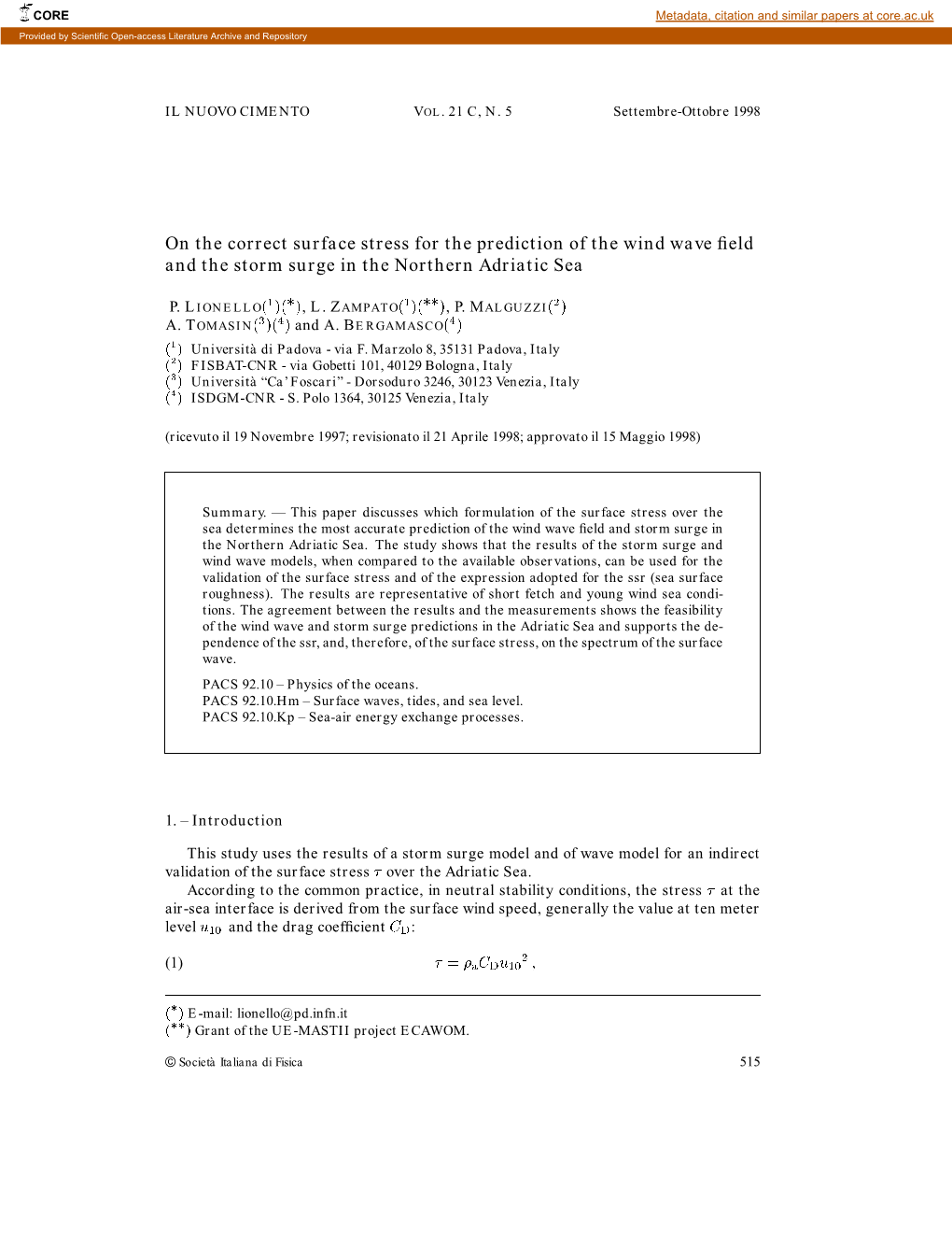 On the Correct Surface Stress for the Prediction of the Wind Wave Field