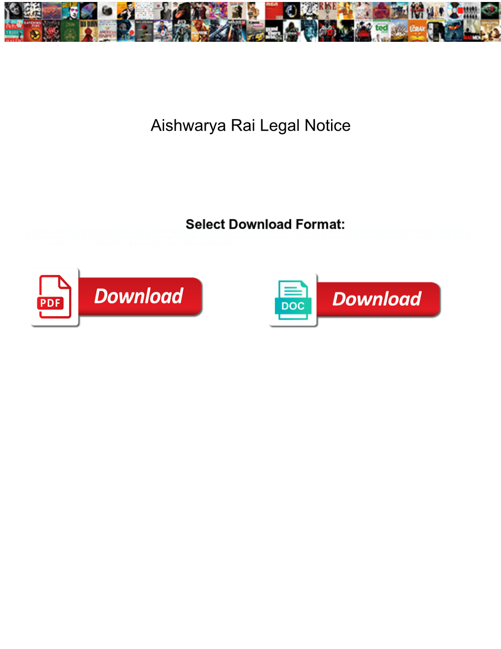 Aishwarya Rai Legal Notice