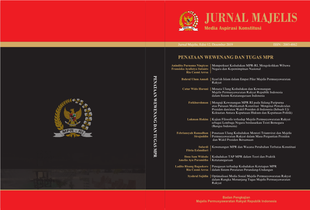 JURNAL MAJELIS Media Aspirasi Konstitusi