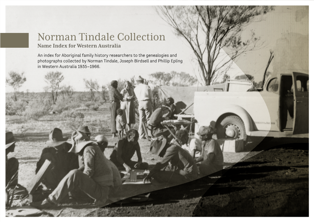 Norman Tindale Collection Name Index for Western Australia