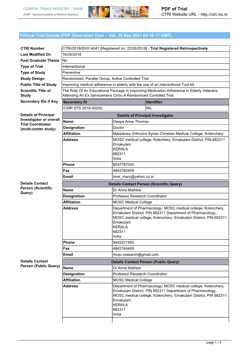 Clinical Trial Details (PDF Generation Date :- Sat, 25 Sep 2021 04:16:17 GMT)