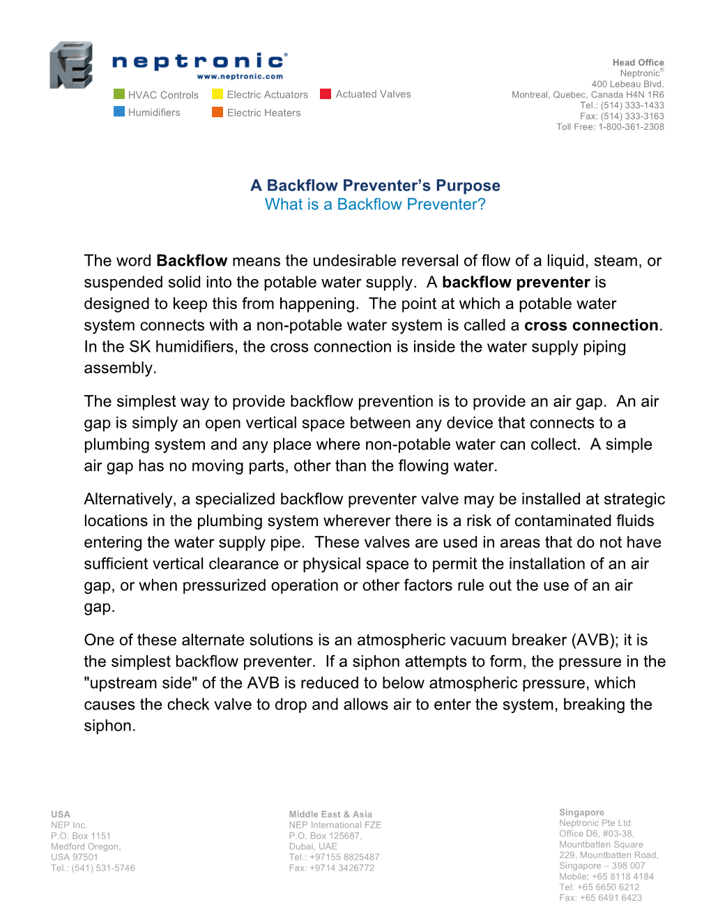 Backflow Preventer’S Purpose What Is a Backflow Preventer?