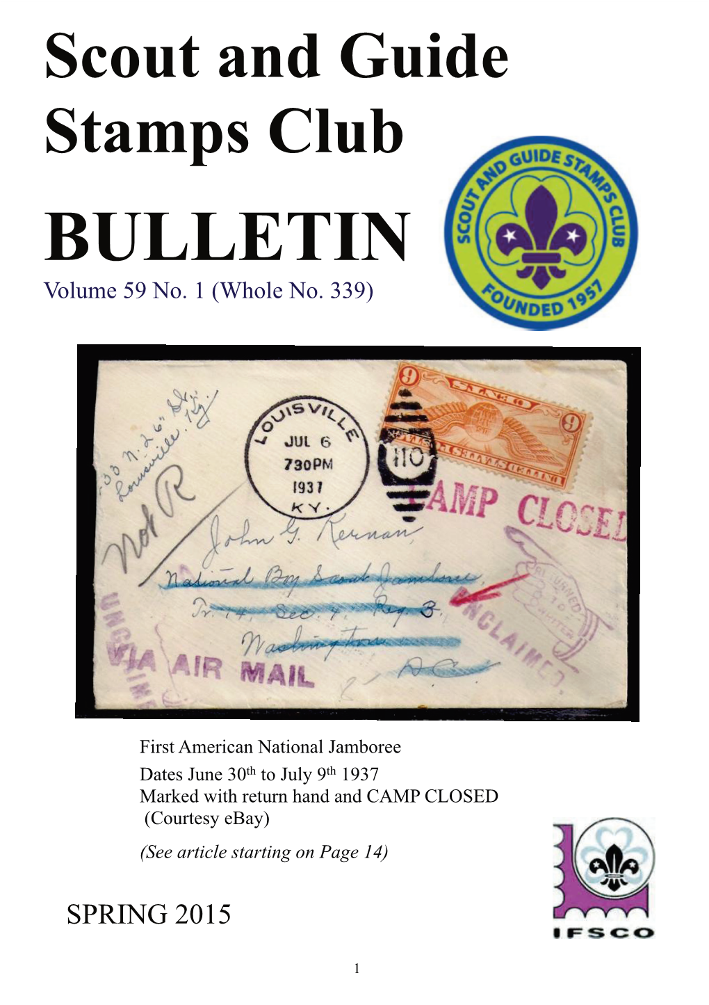 Scout and Guide Stamps Club BULLETIN Volume 59 No