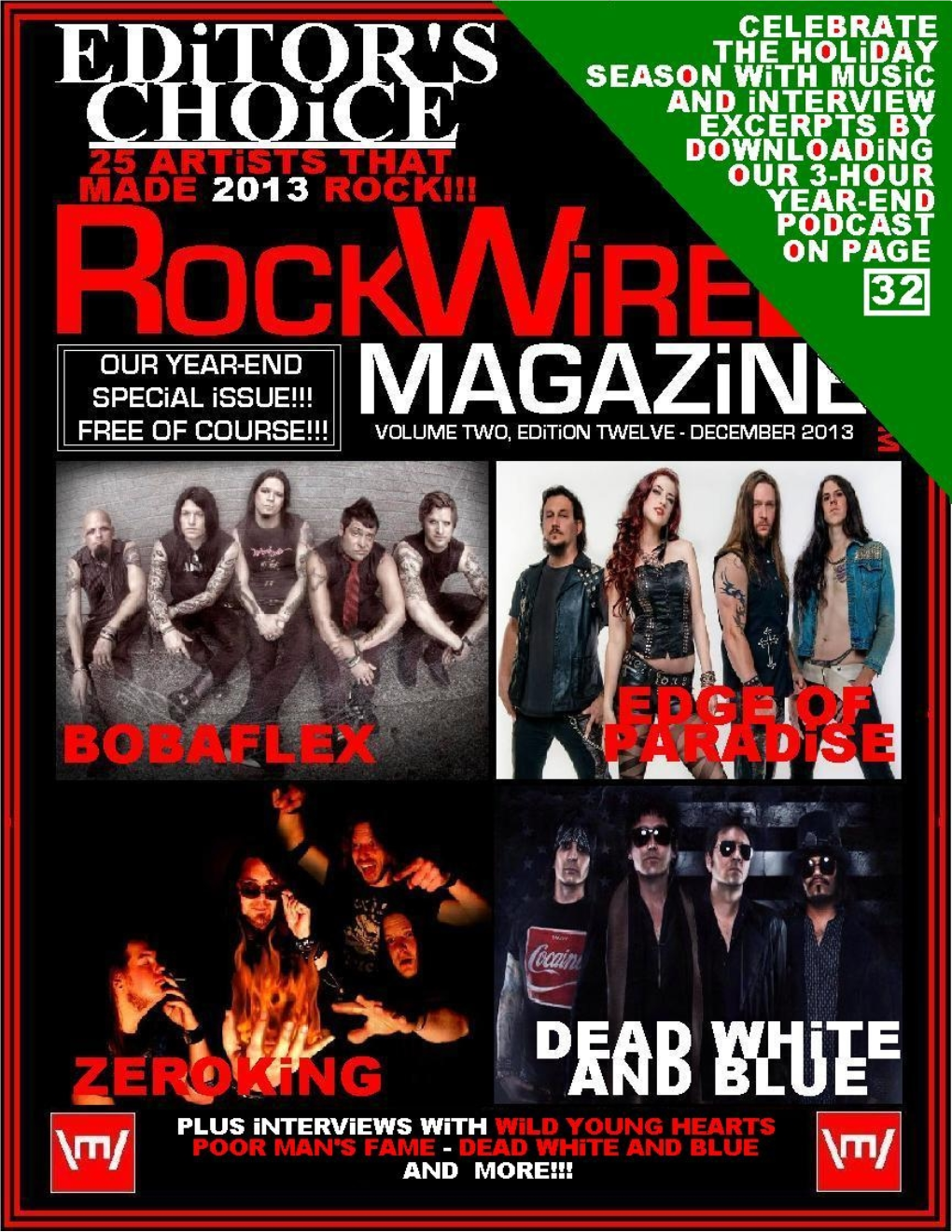 Rockwired Magazine – 2013 Editor's Choice DECEMBER
