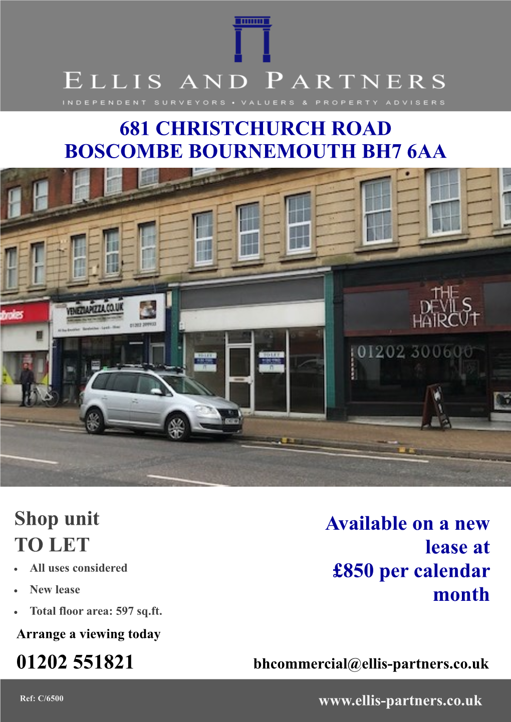 681 Christchurch Road Boscombe Bournemouth Bh7 6Aa
