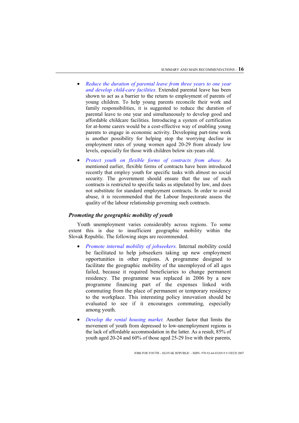 Promoting the Geographic Mobility of Youth Youth Unemployment Varies Considerably Across Regions