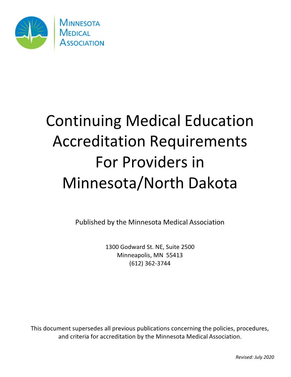 Accreditation Requirements for Providers in Minnesota/North Dakota
