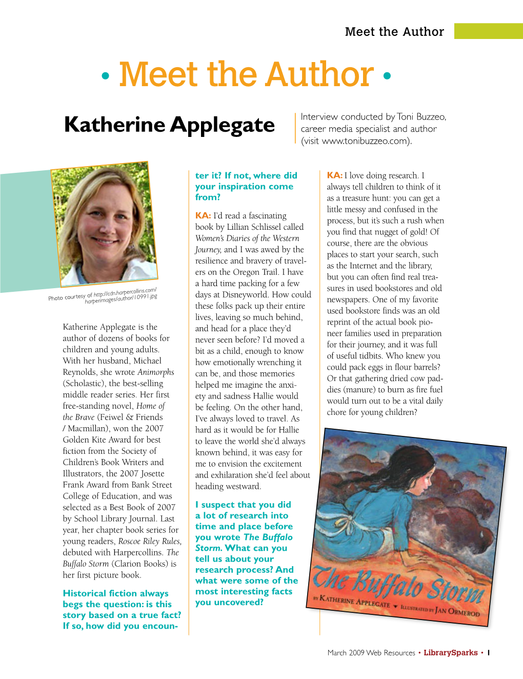 Katherine Applegate Career Media Specialist and Author (Visit