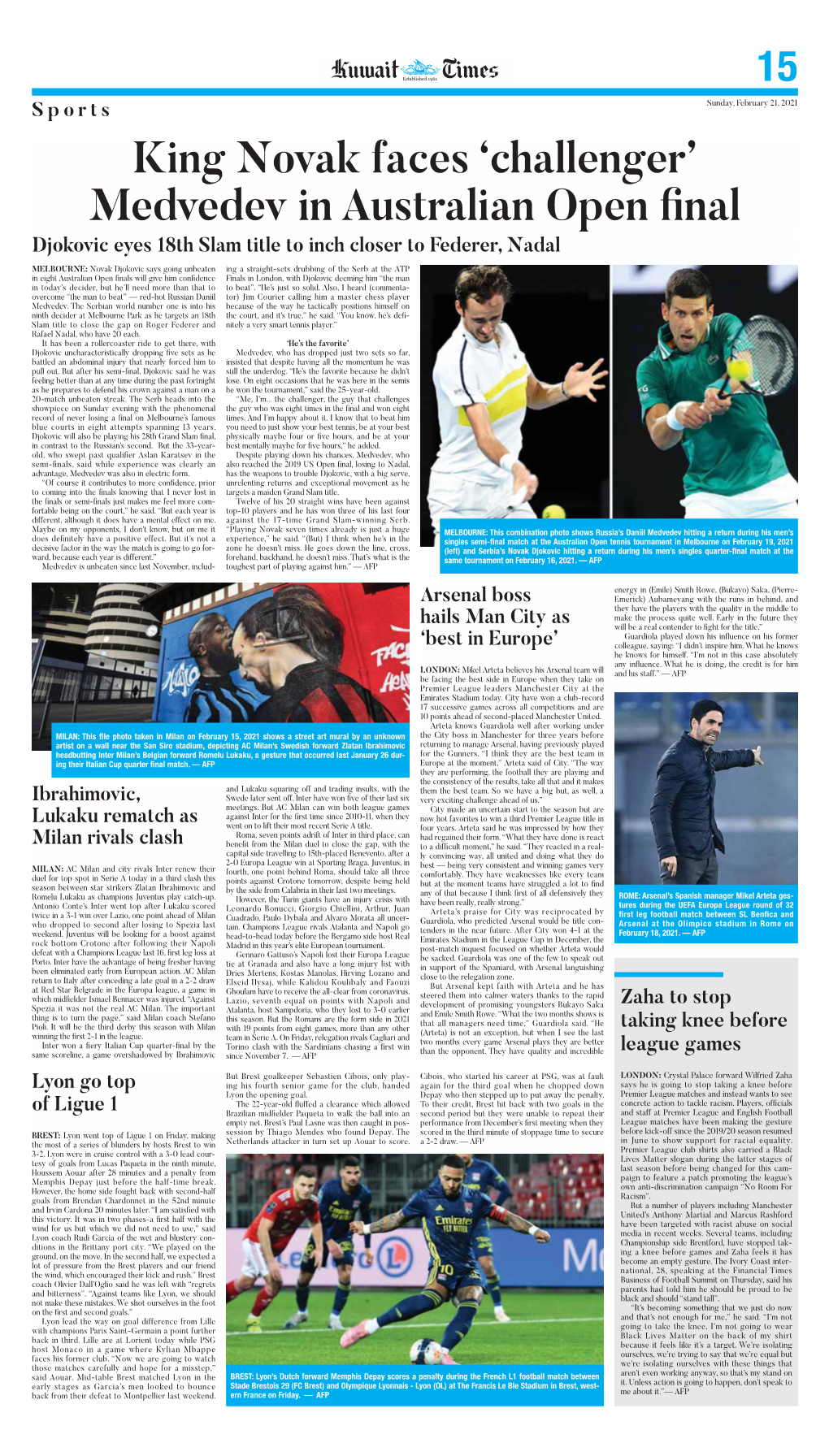 King Novak Faces 'Challenger' Medvedev in Australian Open Final