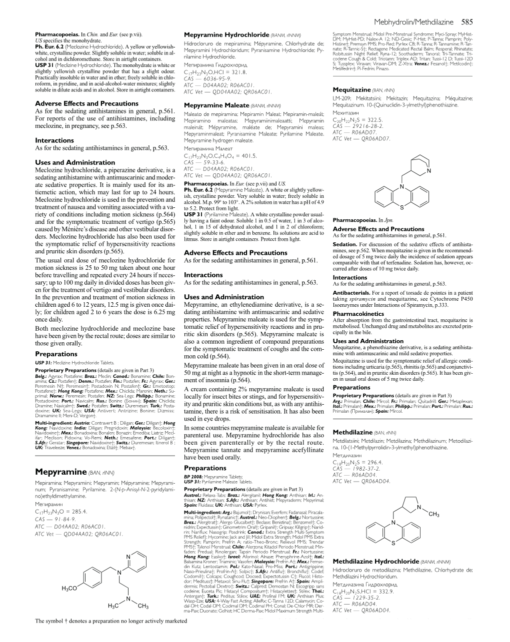 Mebhydrolin/Methdilazine 585