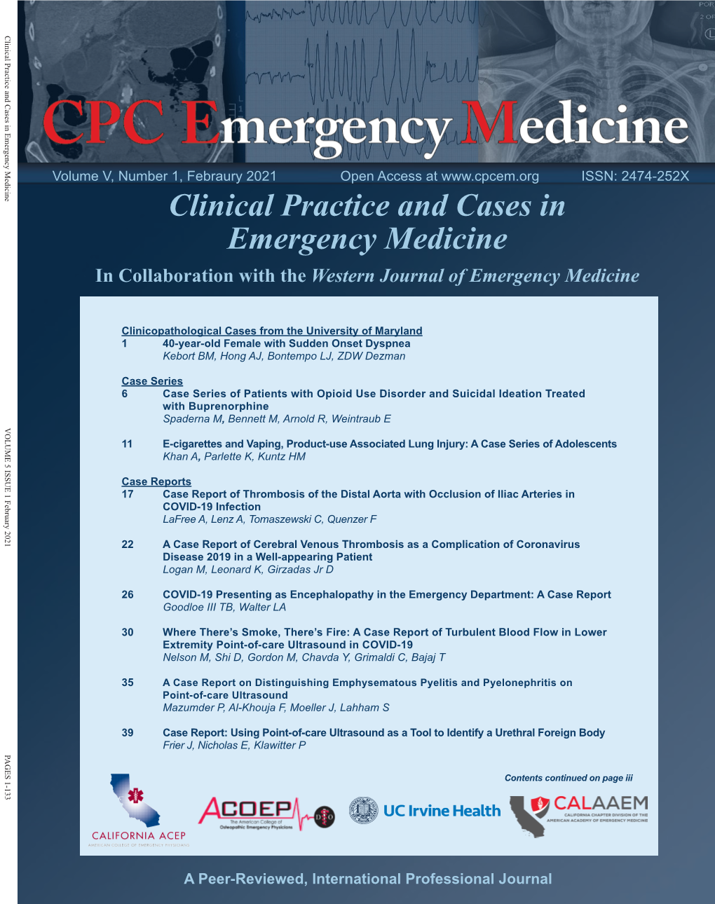 Clinical Practice and Cases in Emergency Medicine