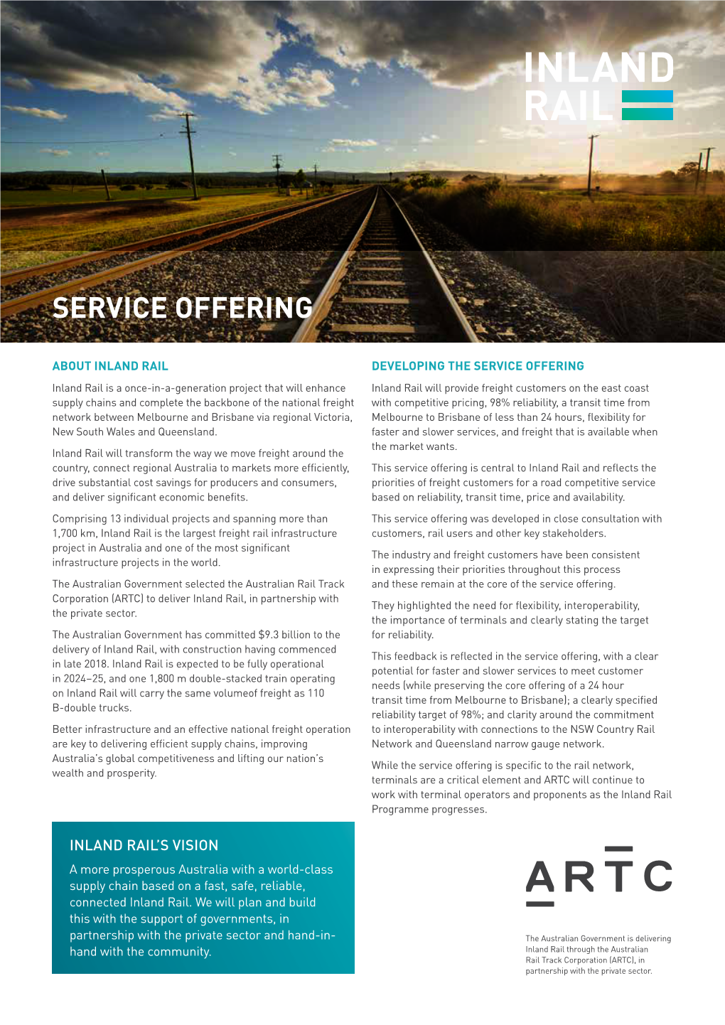Inland Rail Service Offering