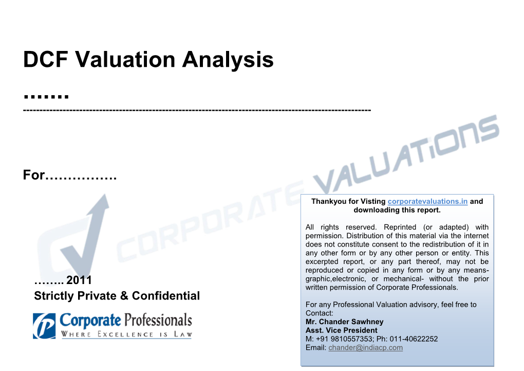 DCF Valuation Analysis