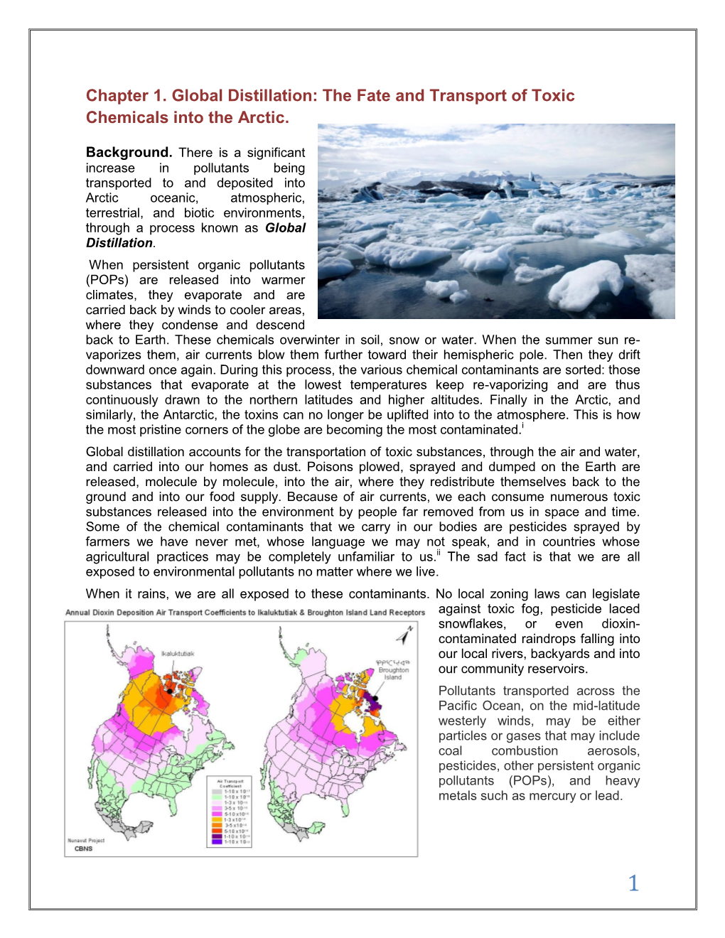 Chapter 1. Global Distillation: the Fate and Transport of Toxic Chemicals Into the Arctic