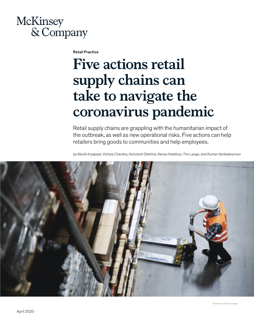 Five Actions Retail Supply Chains Can Take to Navigate the Coronavirus