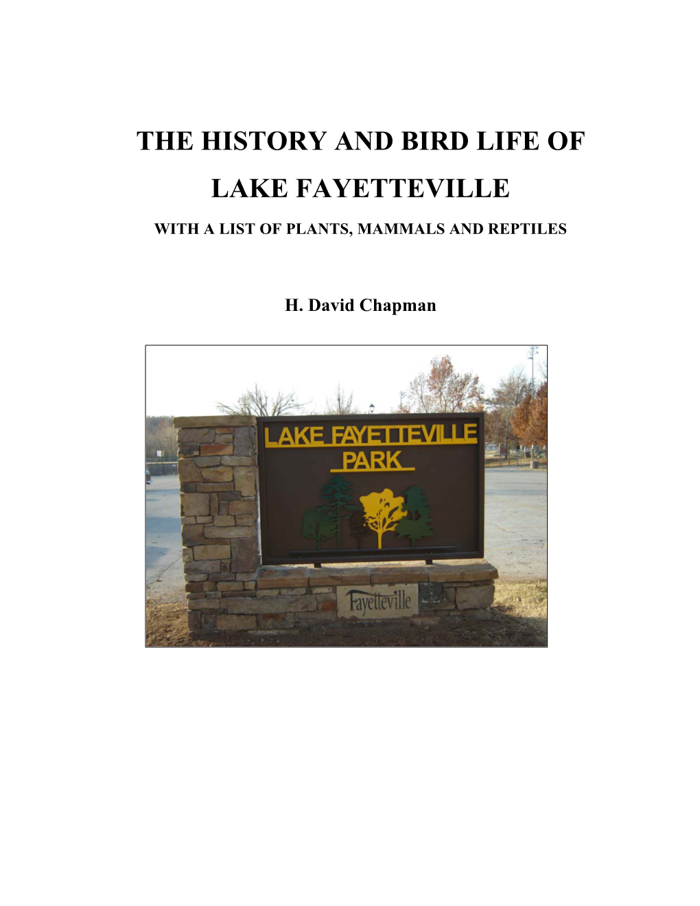 Birds of Lake Fayetteville