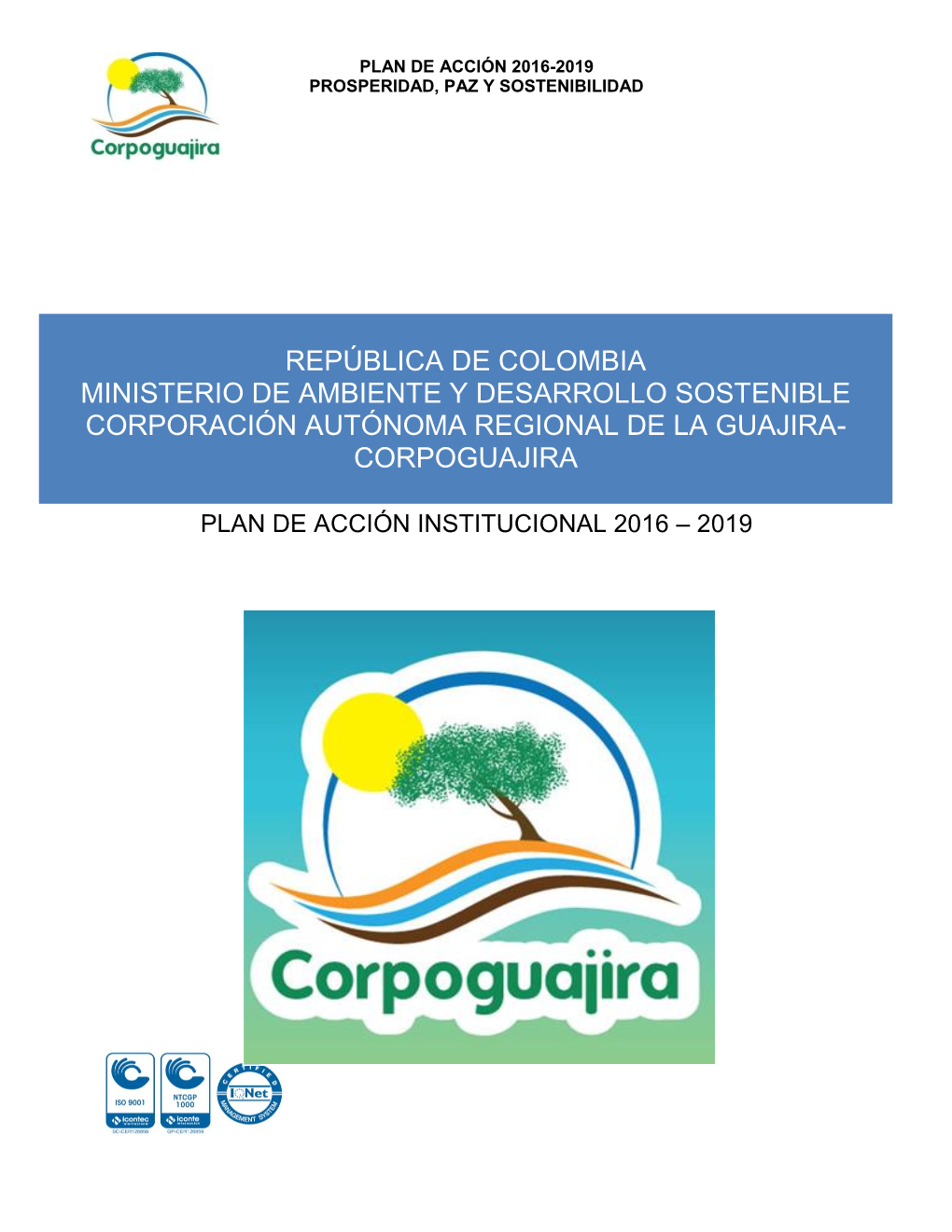 Plan De Acción Corpoguajira 2016 – 2019