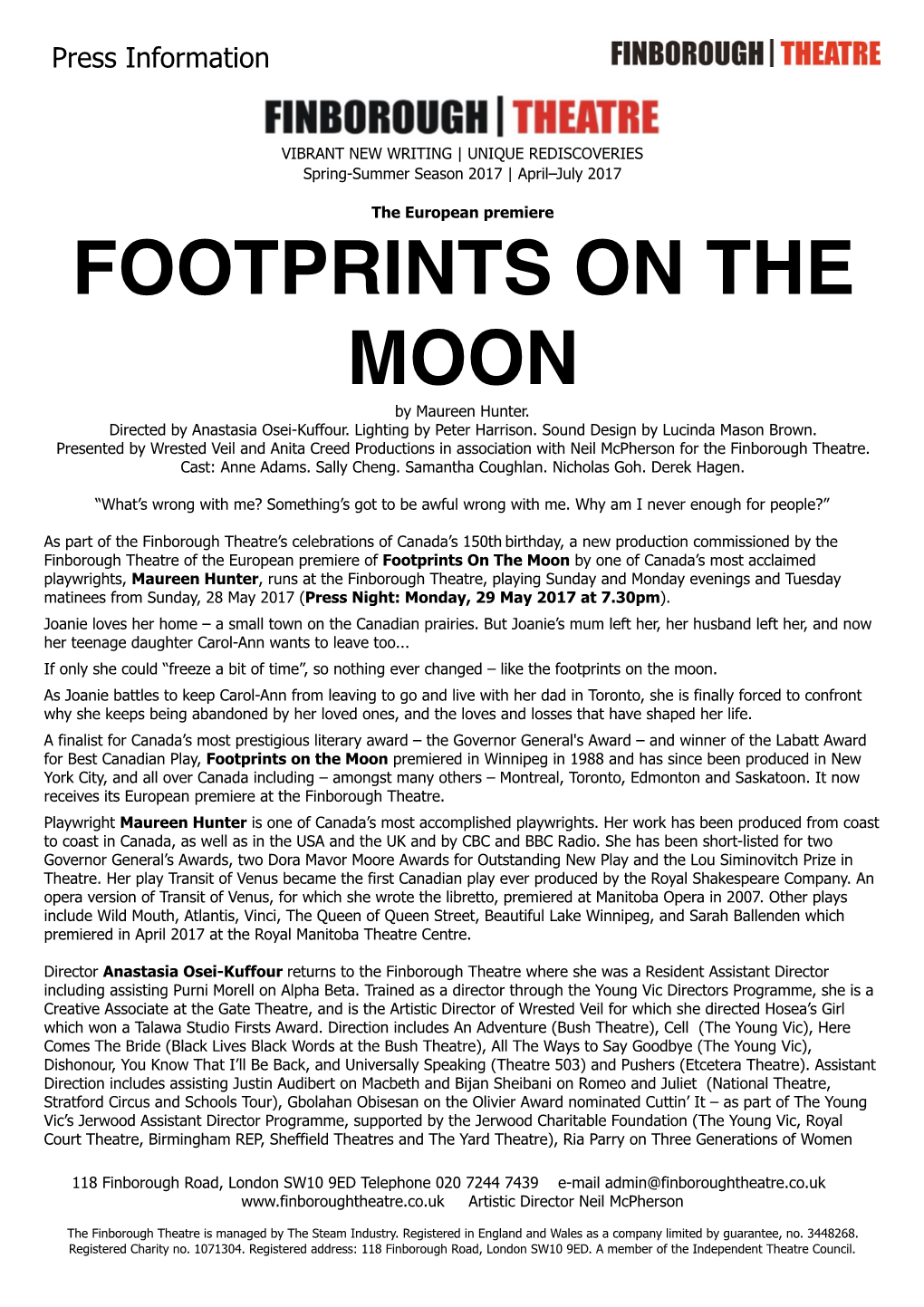 FOOTPRINTS on the MOON by Maureen Hunter