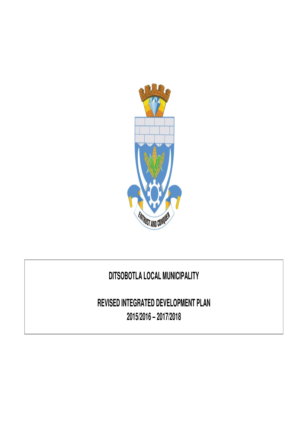 Ditsobotla Local Municipality Revised Integrated