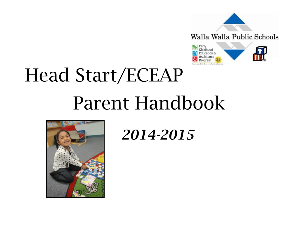 Head Start/ECEAP Parent Handbook