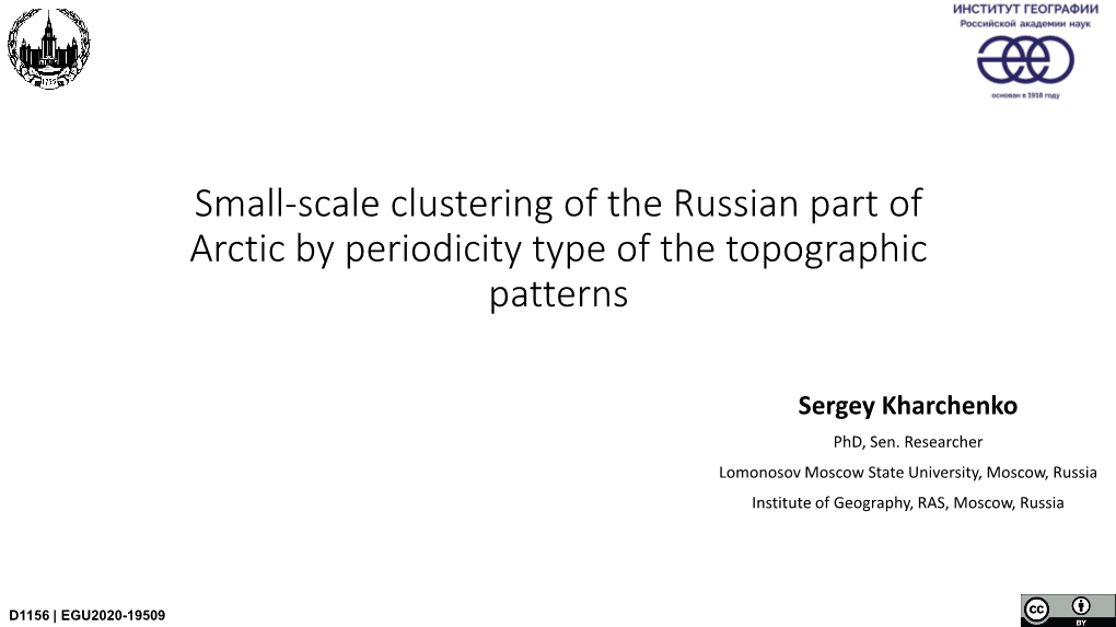 Small-Scale Clustering of the Russian Part of Arctic by Periodicity Type of the Topographic Patterns