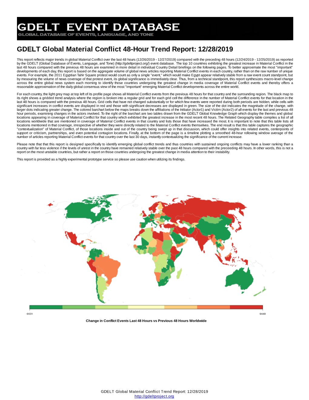 GDELT Global Material Conflict 48-Hour Trend Report: 12/28/2019