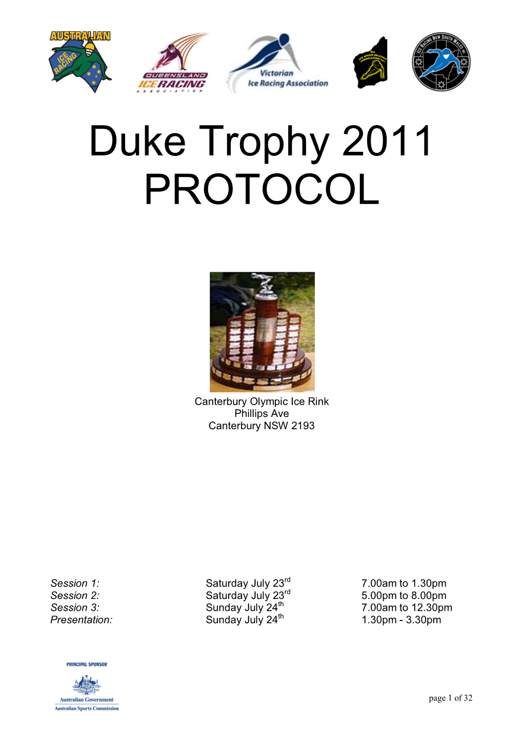 Duke Trophy 2011 PROTOCOL