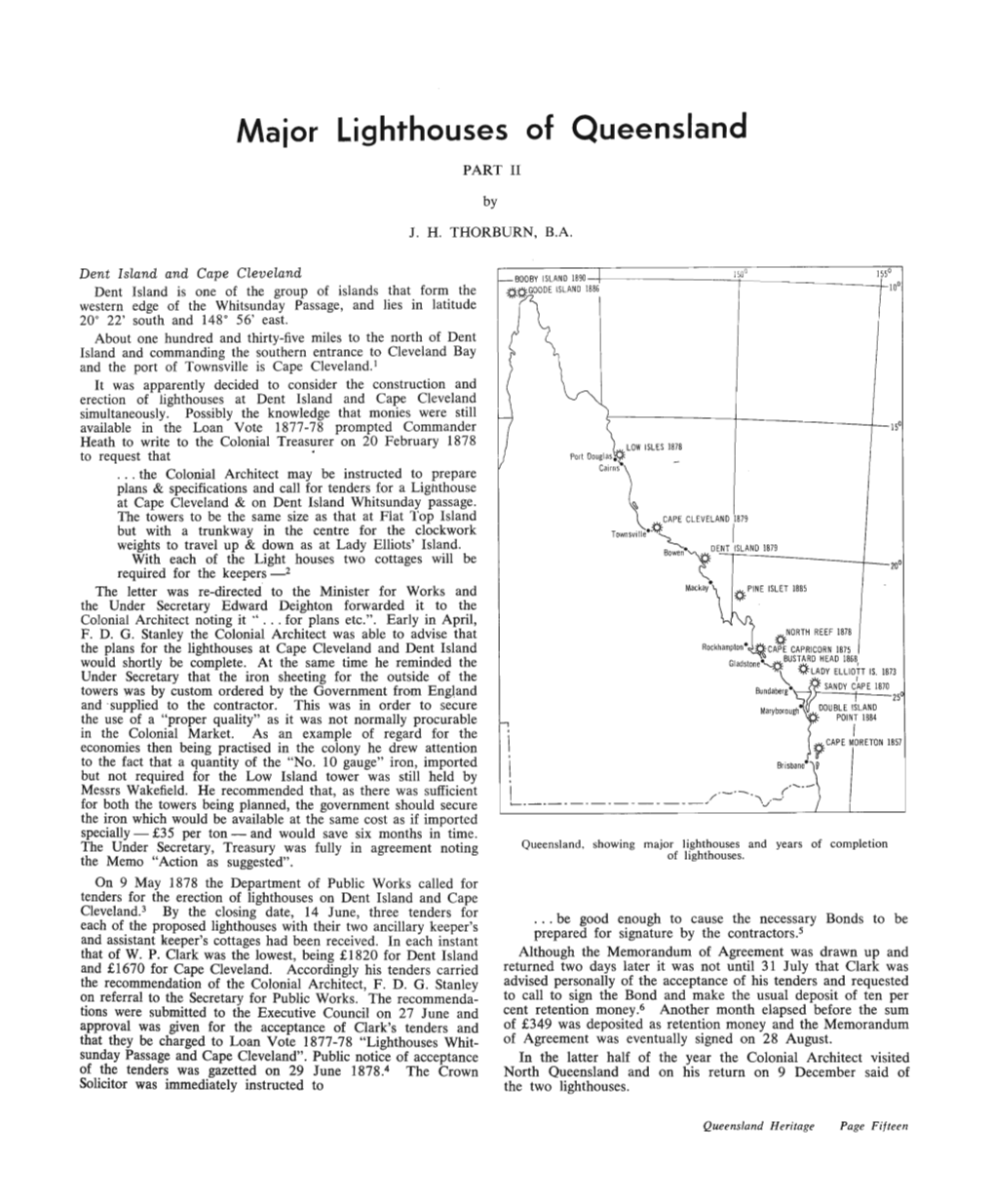 Major Lighthouses of Queensland