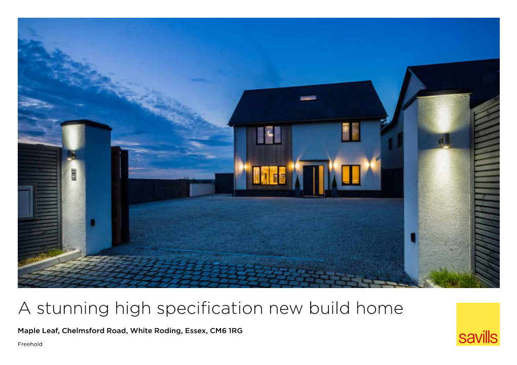 A Stunning High Specification New Build Home